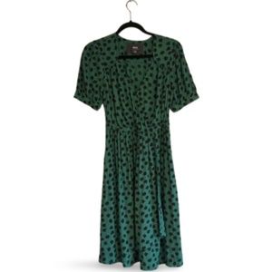 Maeve Black/Green Floral dress, size 4